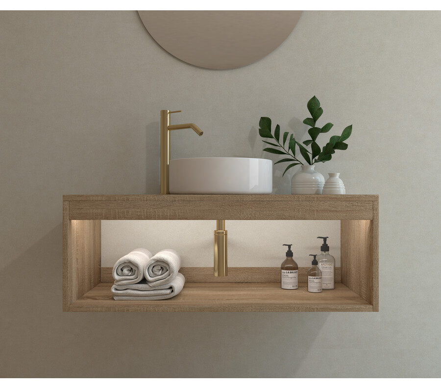 Pack ISÈRE + lavabo + espejo circular