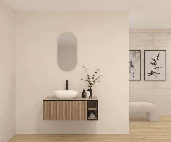 Pack BETTON + lavabo + espejo cápsula retro 2
