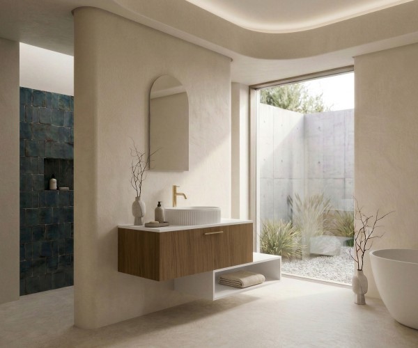 Pack MONTREUX + lavabo estriado + espejo alma