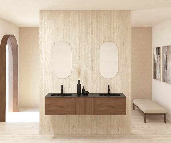 Pack AIGLE + lavabo Dekton + espejo cápsula 2