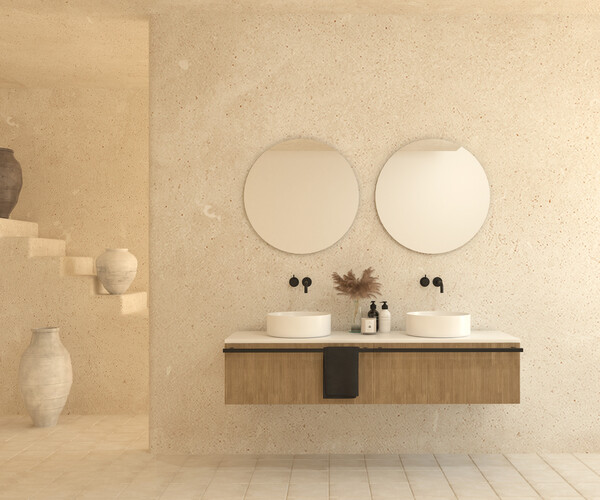Pack ASPET + lavabo + espejo circular 2