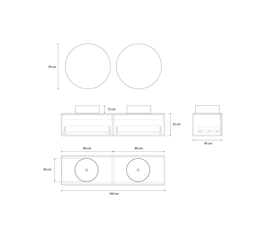 Pack ASPET + lavabo + espejo circular