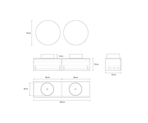 Pack ASPET + lavabo + espejo circular