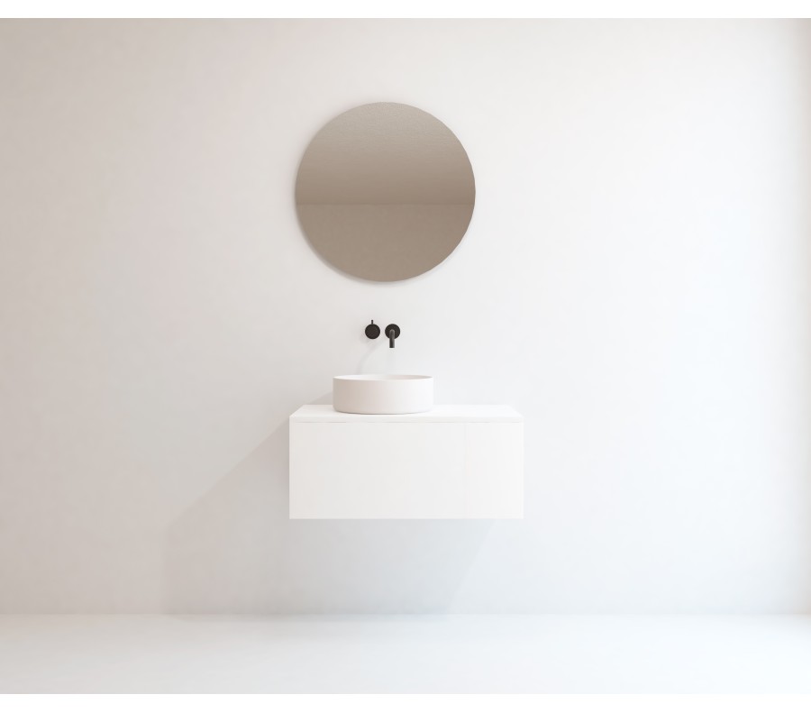Pack BASTIT 120 cm + lavabo + espejo circular