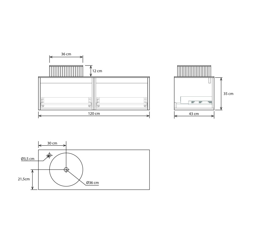 Pack ROCHELLE + encimera Dekton + lavabo estriado