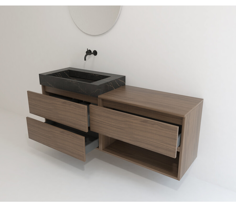 Pack BELCASTEL + lavabo Dekton + espejo circular