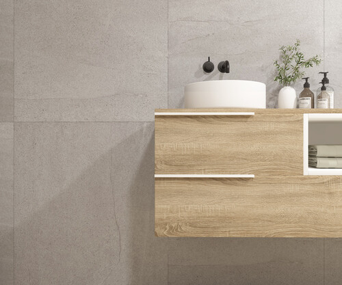 Pack BIGORRE + lavabo blanco brillo + espejo circular