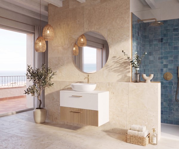 Pack CHAMELET + lavabo + espejo circular