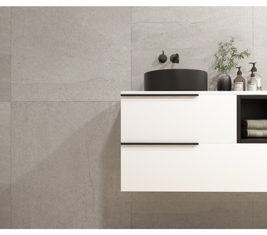 Pack BIGORRE + lavabo negro + espejo circular