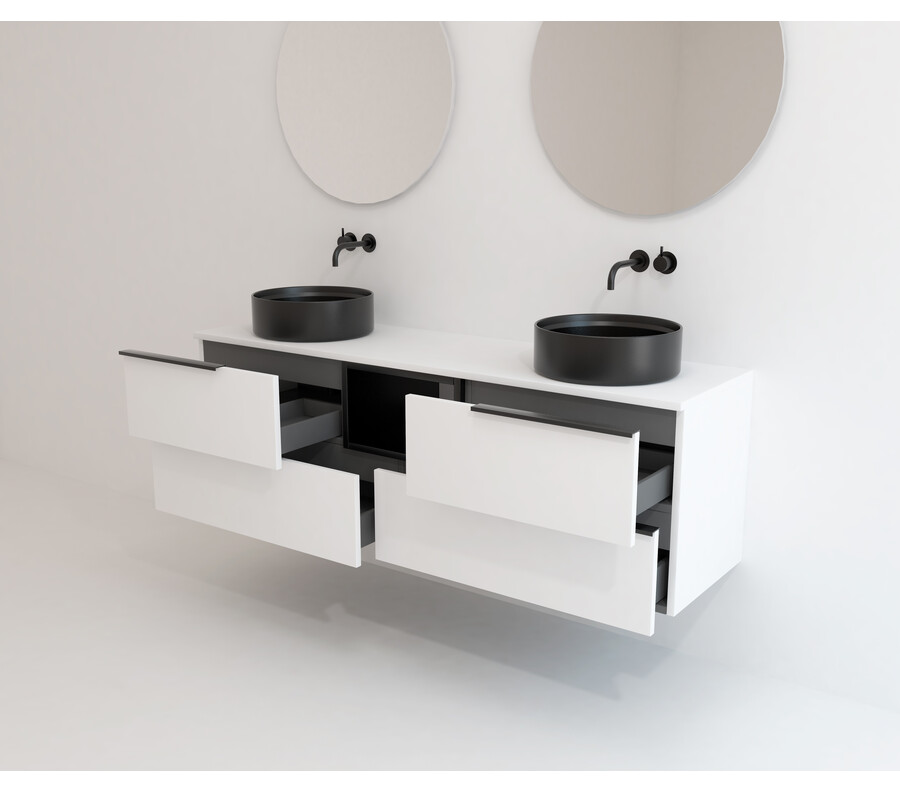 Pack BIGORRE + lavabo negro + espejo circular