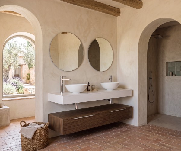 Pack CLERMONT + lavabo + espejo circular