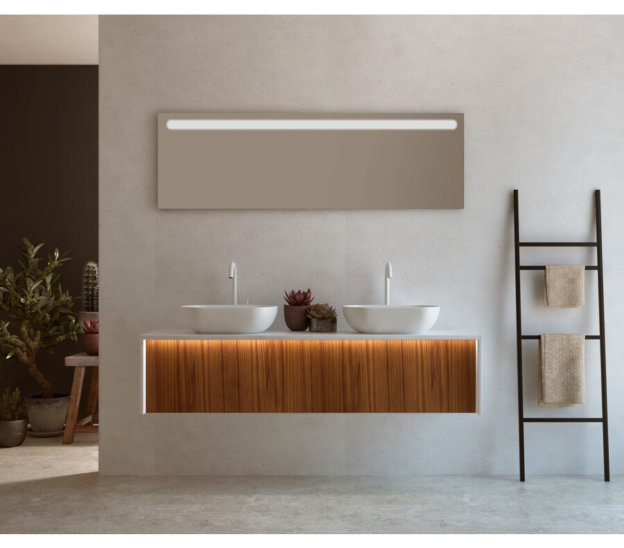 Pack CARCASSONNE blanco + lavabo + espejo LED