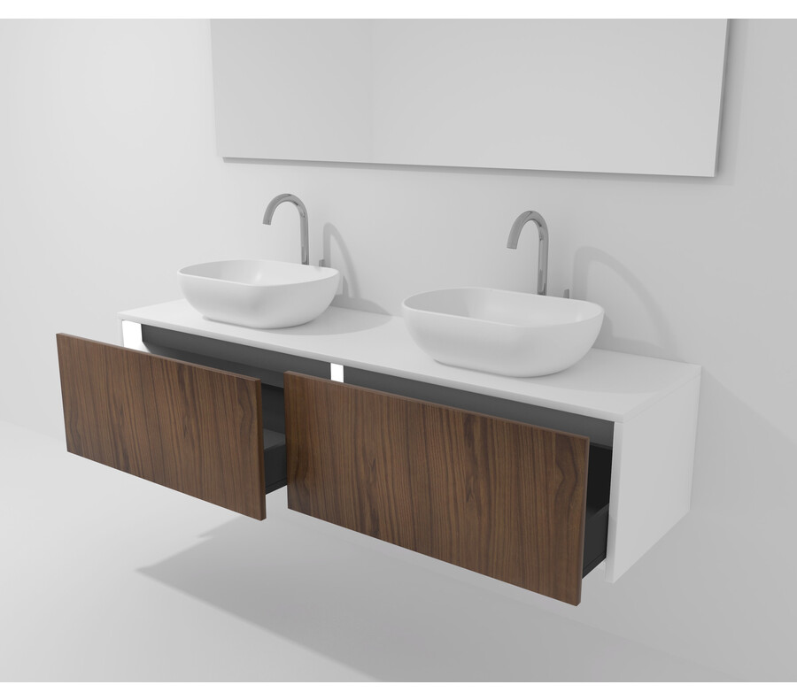 Pack CARCASSONNE blanco + lavabo + espejo LED