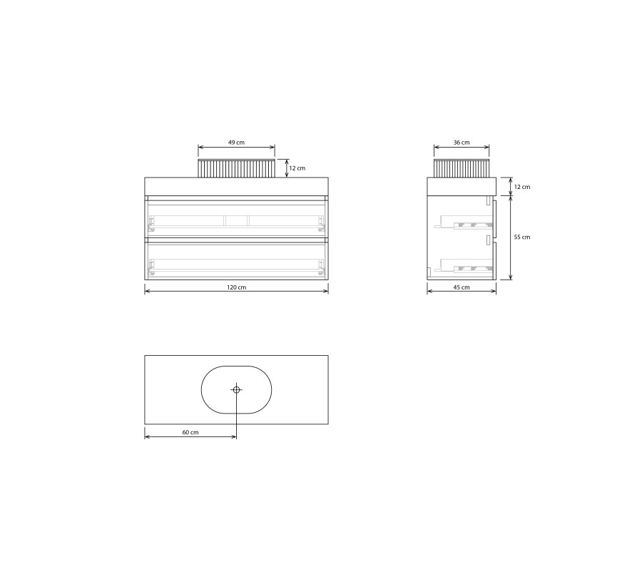 Pack BRIARE + encimera Dekton + lavabo estriado