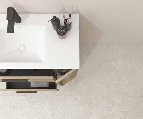 Pack COMMELLES + lavabo + espejo redondo