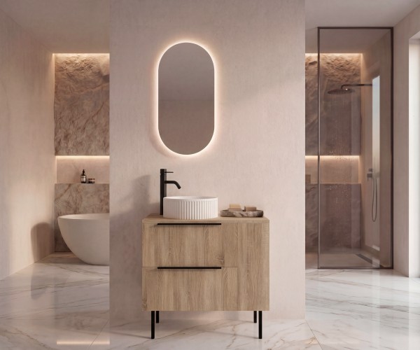 Pack NANTERRE + lavabo estriado