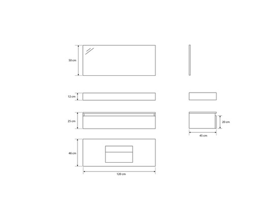 Pack CORSE + lavabo Dekton + espejo LED