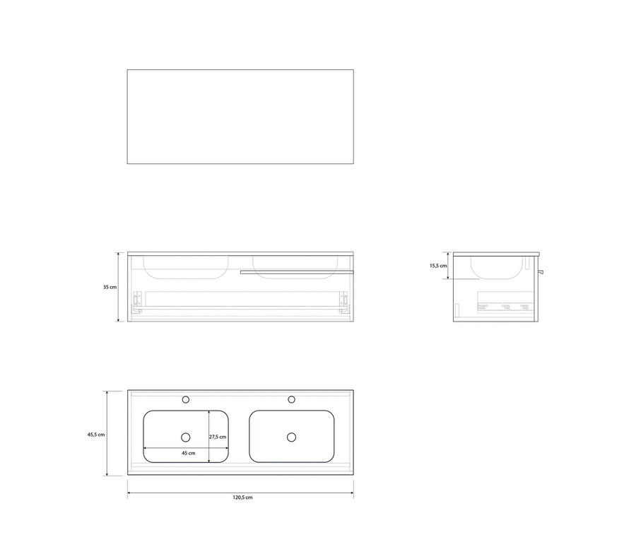 Pack DURANCE + lavabo + espejo LED