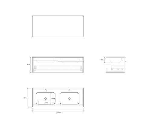 Pack DURANCE + lavabo + espejo LED