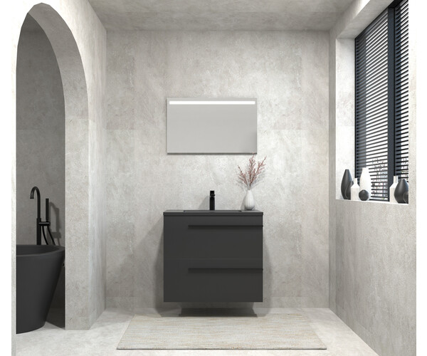 Pack DURANCE 2 cajones + lavabo + espejo LED 2