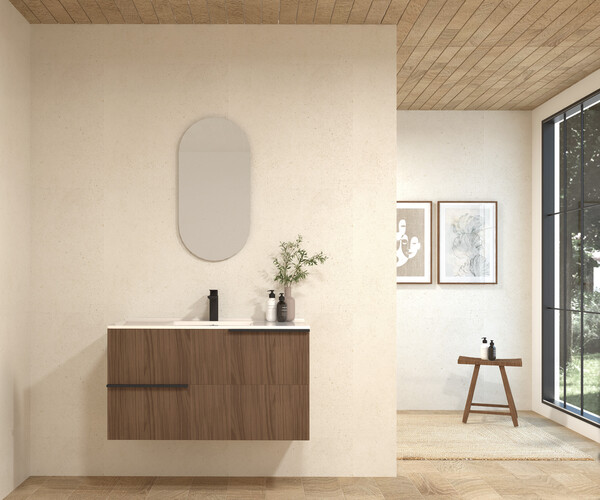 Pack FONTVIEILLE + lavabo + espejo cápsula 2