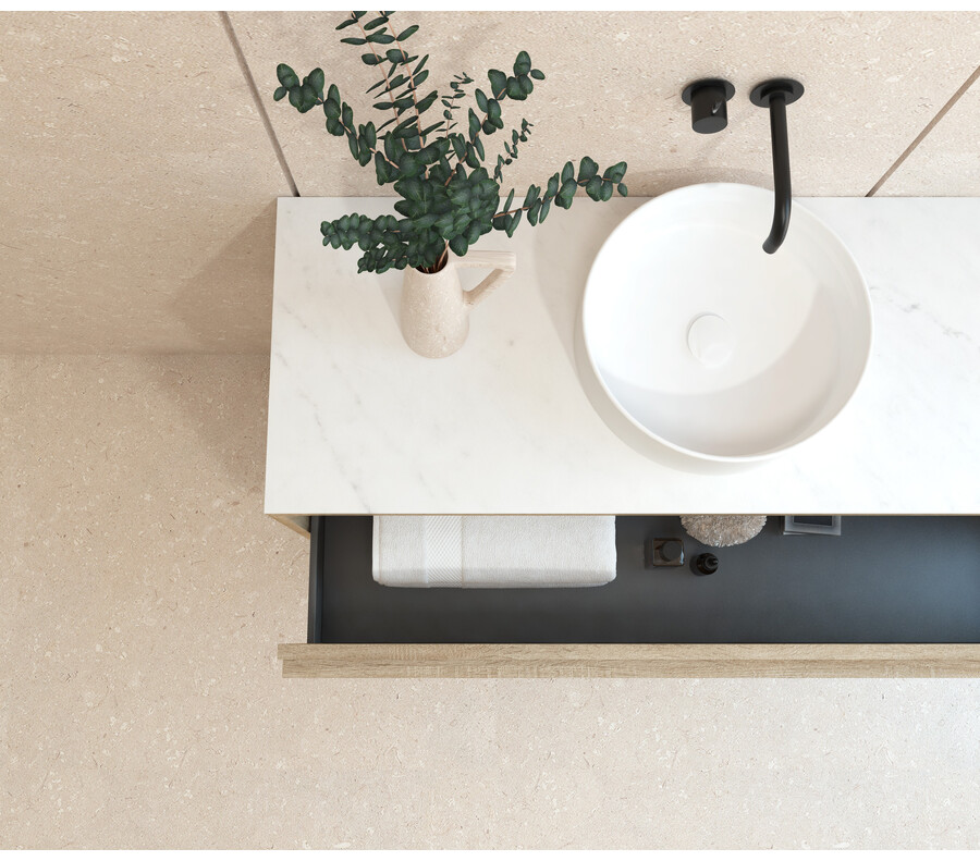 Pack GENEVA + encimera Dekton + lavabo + espejo circular