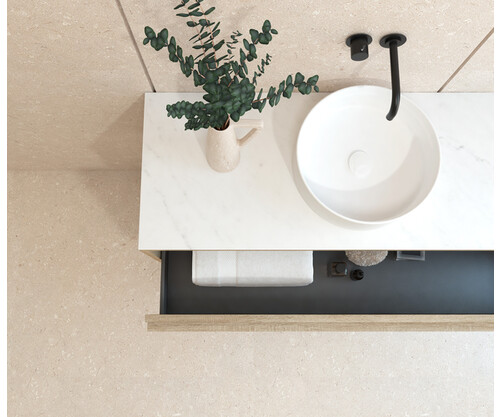 Pack GENEVA + encimera Dekton + lavabo + espejo circular