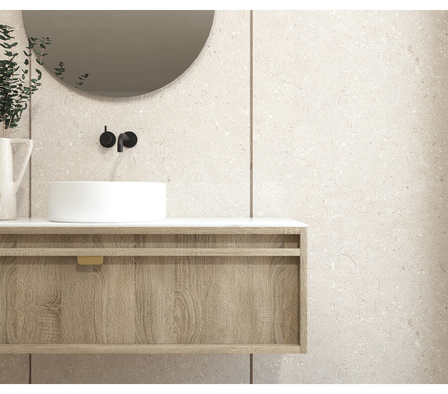 Pack GENEVA + encimera Dekton + lavabo + espejo circular