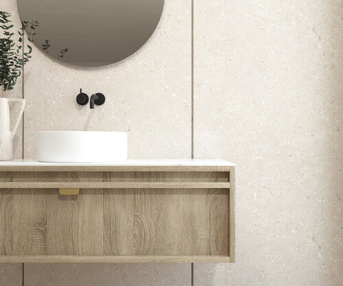 Pack GENEVA + encimera Dekton + lavabo + espejo circular