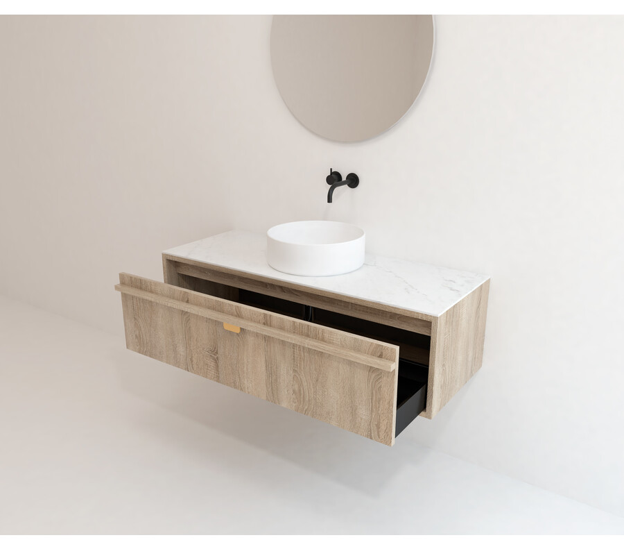 Pack GENEVA + encimera Dekton + lavabo + espejo circular