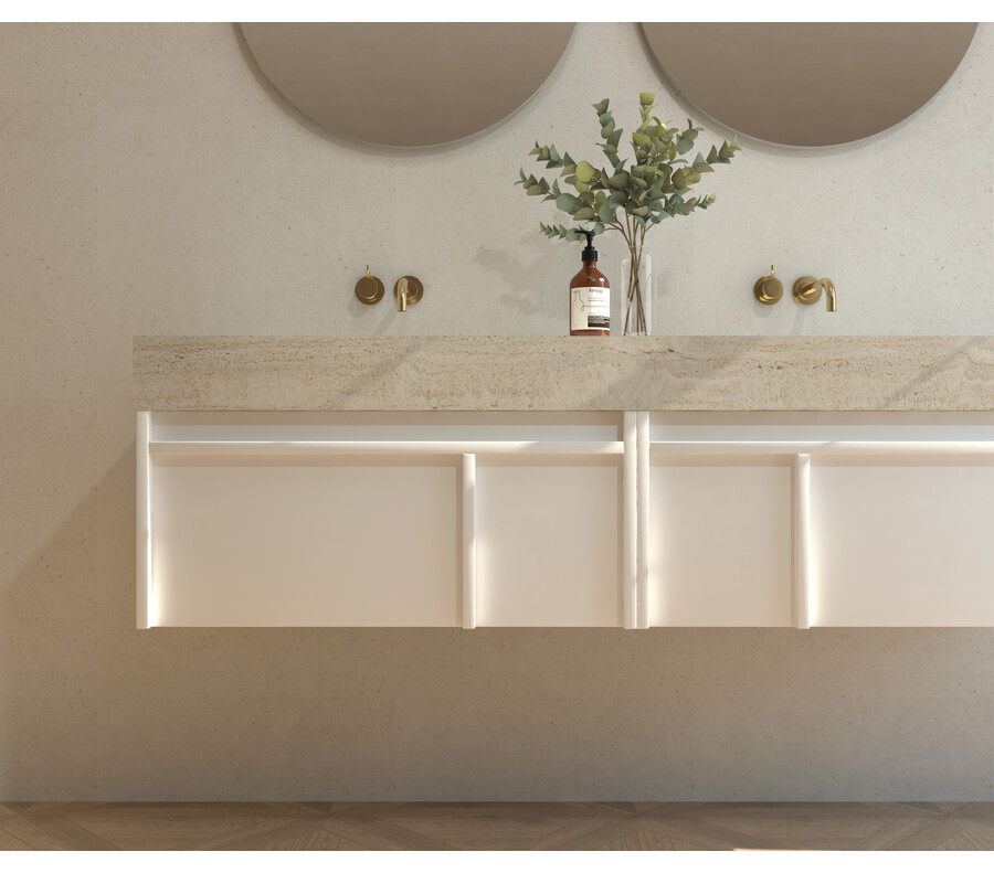 Pack LOIRE + lavabo Dekton + espejo circular