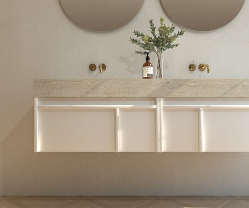 Pack LOIRE + lavabo Dekton + espejo circular