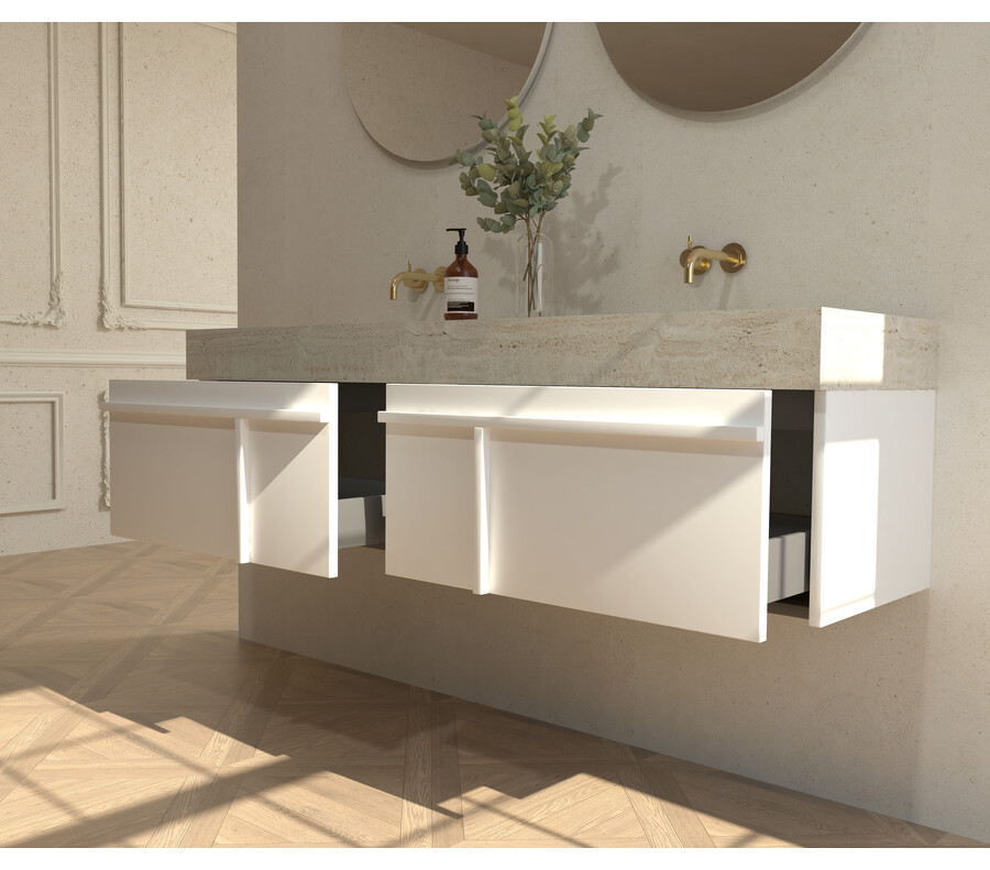 Pack LOIRE + lavabo Dekton + espejo circular