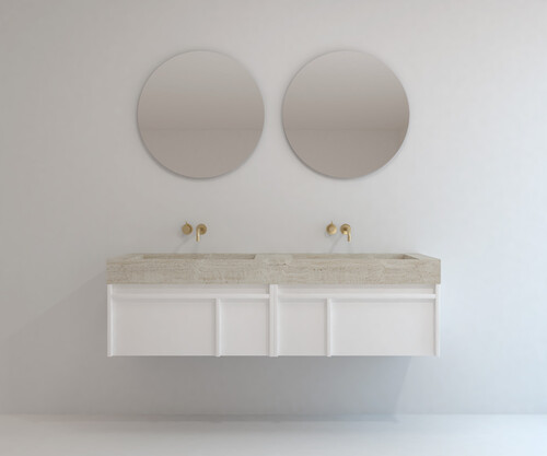 Pack LOIRE + lavabo Dekton + espejo circular