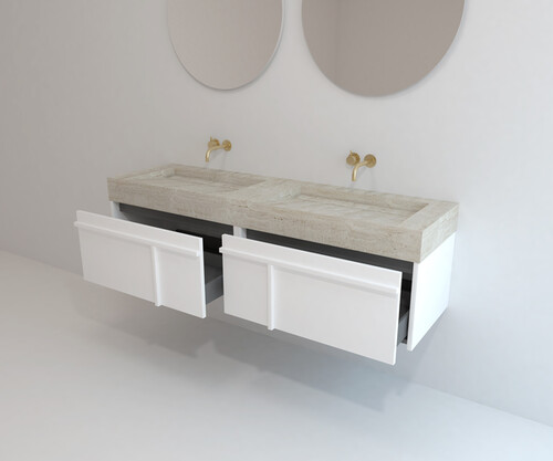 Pack LOIRE + lavabo Dekton + espejo circular