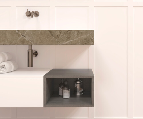 Pack LOURON + lavabo Dekton + espejo LED