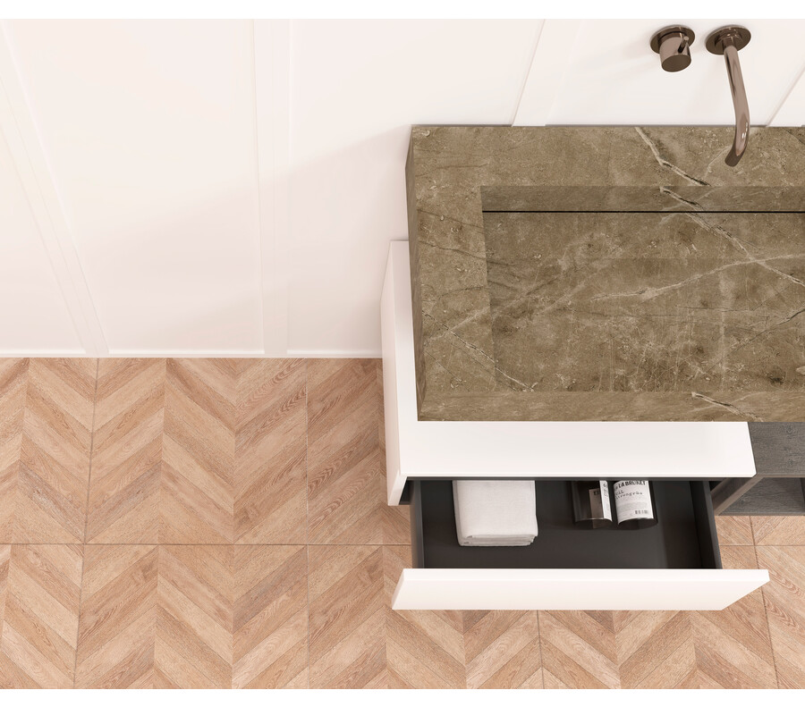 Pack LOURON + lavabo Dekton + espejo LED