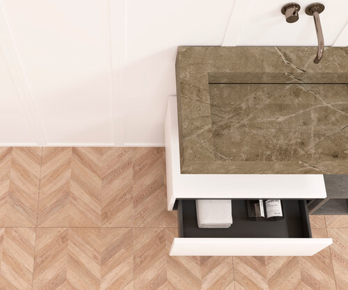 Pack LOURON + lavabo Dekton + espejo LED