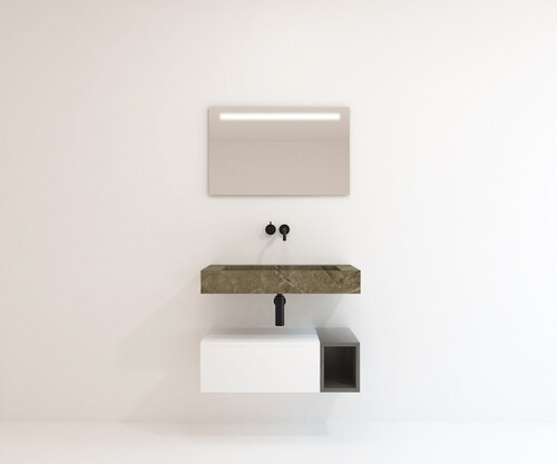 Pack LOURON + lavabo Dekton + espejo LED