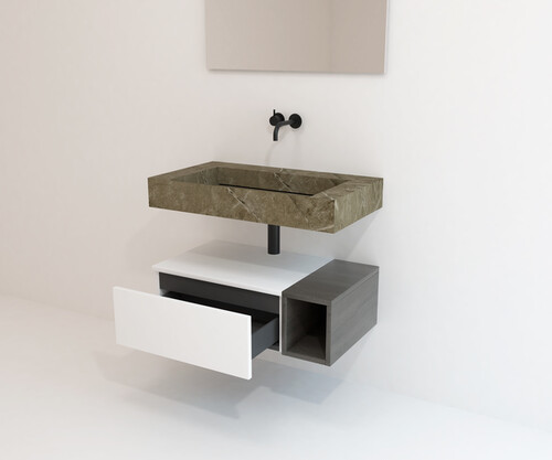 Pack LOURON + lavabo Dekton + espejo LED