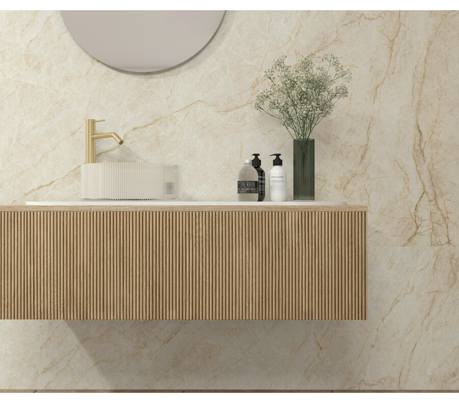 Pack LÉMAN + encimera dekton + lavabo + espejo circular