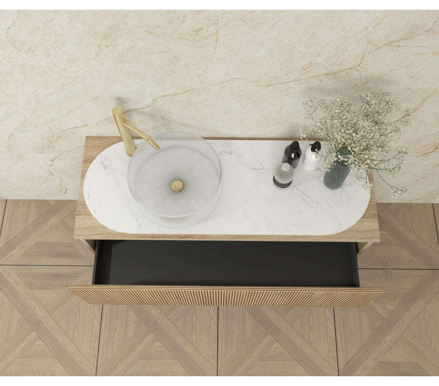 Pack LÉMAN + encimera dekton + lavabo + espejo circular
