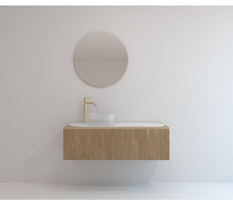 Pack LÉMAN + encimera dekton + lavabo + espejo circular