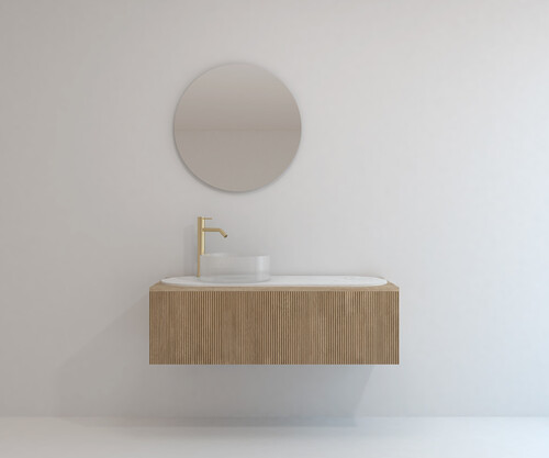 Pack LÉMAN + encimera dekton + lavabo + espejo circular