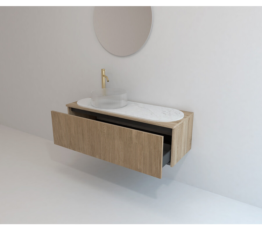 Pack LÉMAN + encimera dekton + lavabo + espejo circular