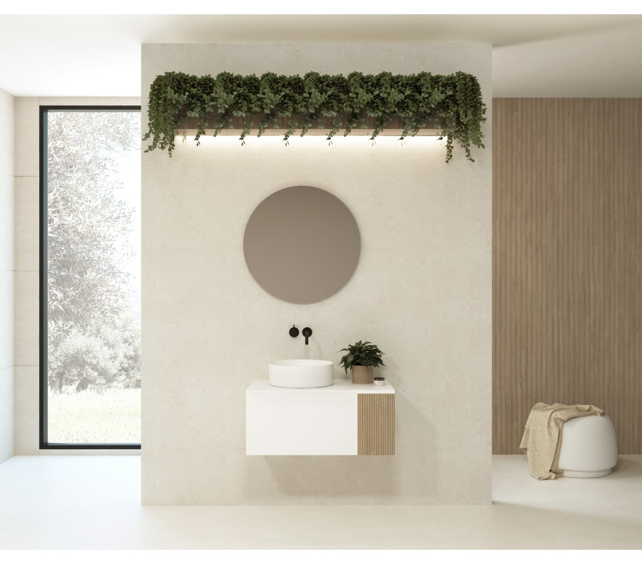 Pack MARSAN + lavabo + espejo circular