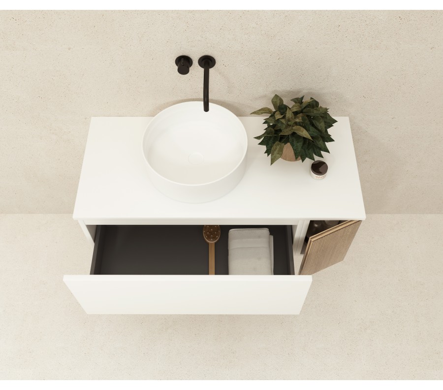Pack MARSAN + lavabo + espejo circular