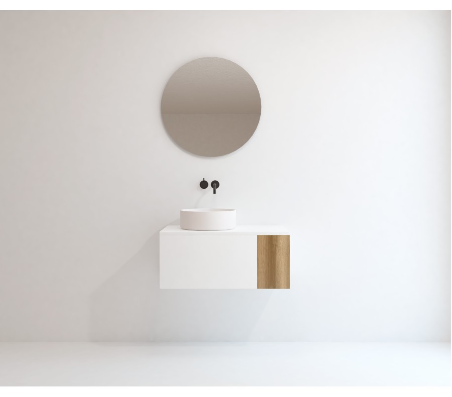 Pack MARSAN + lavabo + espejo circular