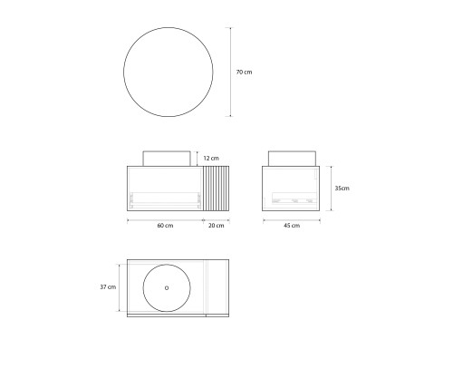 Pack MARSAN + lavabo + espejo circular