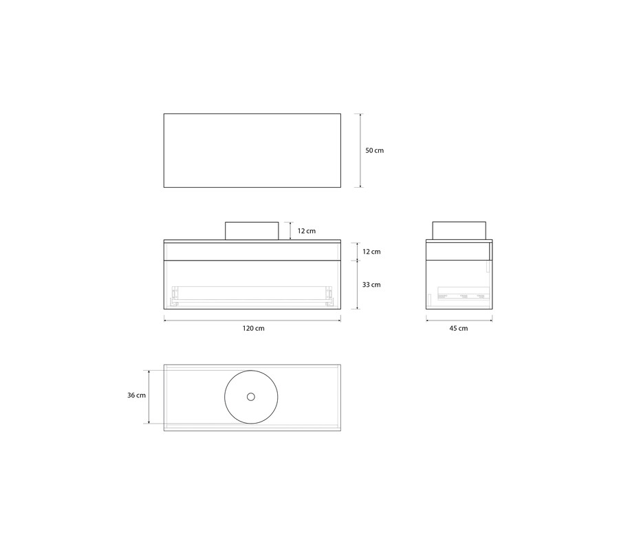 Pack MIRMANDE + lavabo + espejo LED